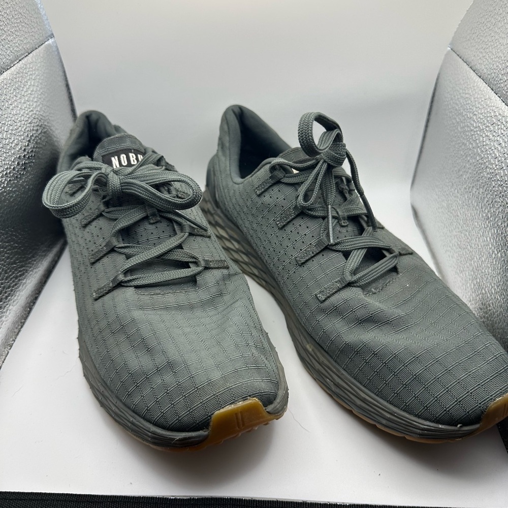 NOBULL Ripstop Runners Men’s Size 9 Gray Gum Sole CrossFit Training Shoes